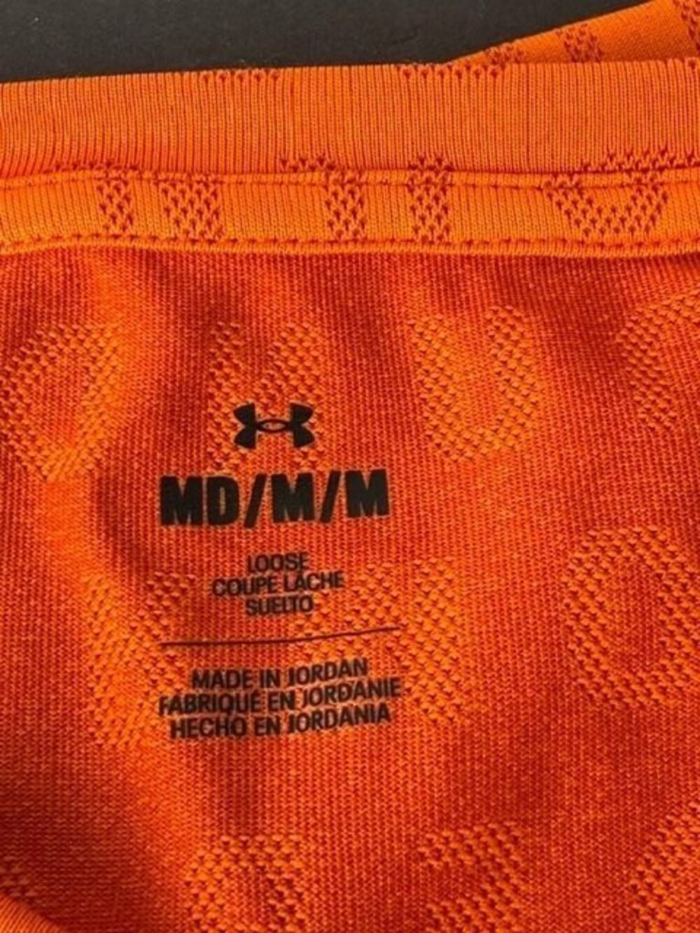Under Armour Womens Orange Logo Graphic T-Shirt Loose Fit Medium Lightweight Per - Picture 3 of 3